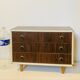 Children's commode, doll or mastery from the 1960s mahogany veneer.