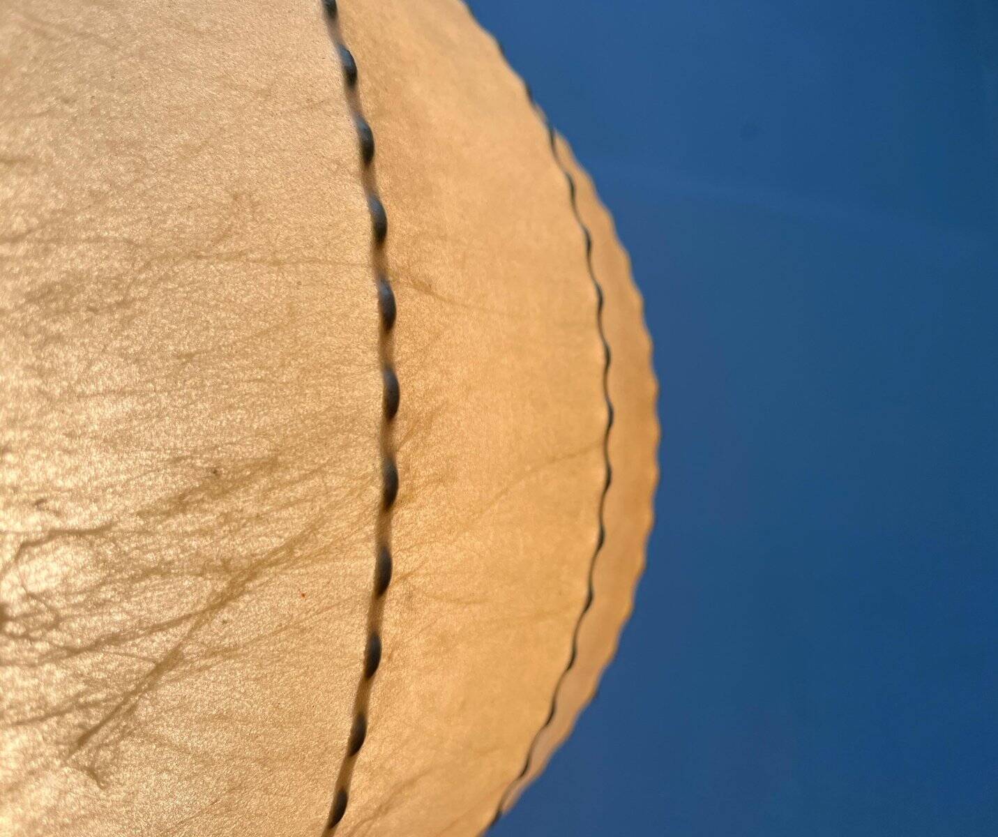 Modern mid-century German cocoon pendant lamp by Friedel Wauer for Goldkant Leuchten, 1960s.