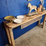 Old workbench, bar counter, high table, console