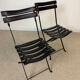 Pair of Celestina chairs by Marco Zanuso for Zanotta in black leather.