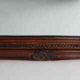 Antique French Facet-Cut Mirror in Carved Wood, circa 1850