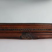 Antique French Facet-Cut Mirror in Carved Wood, circa 1850