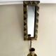 Vintage Art Deco Brass Wall mirrored Candle Sconce