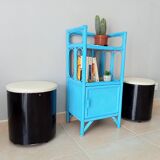 Pair of vintage pouf 60/70s