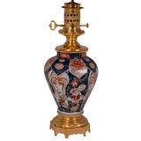 Pair of Imari porcelain and bronze lamps, circa 1880