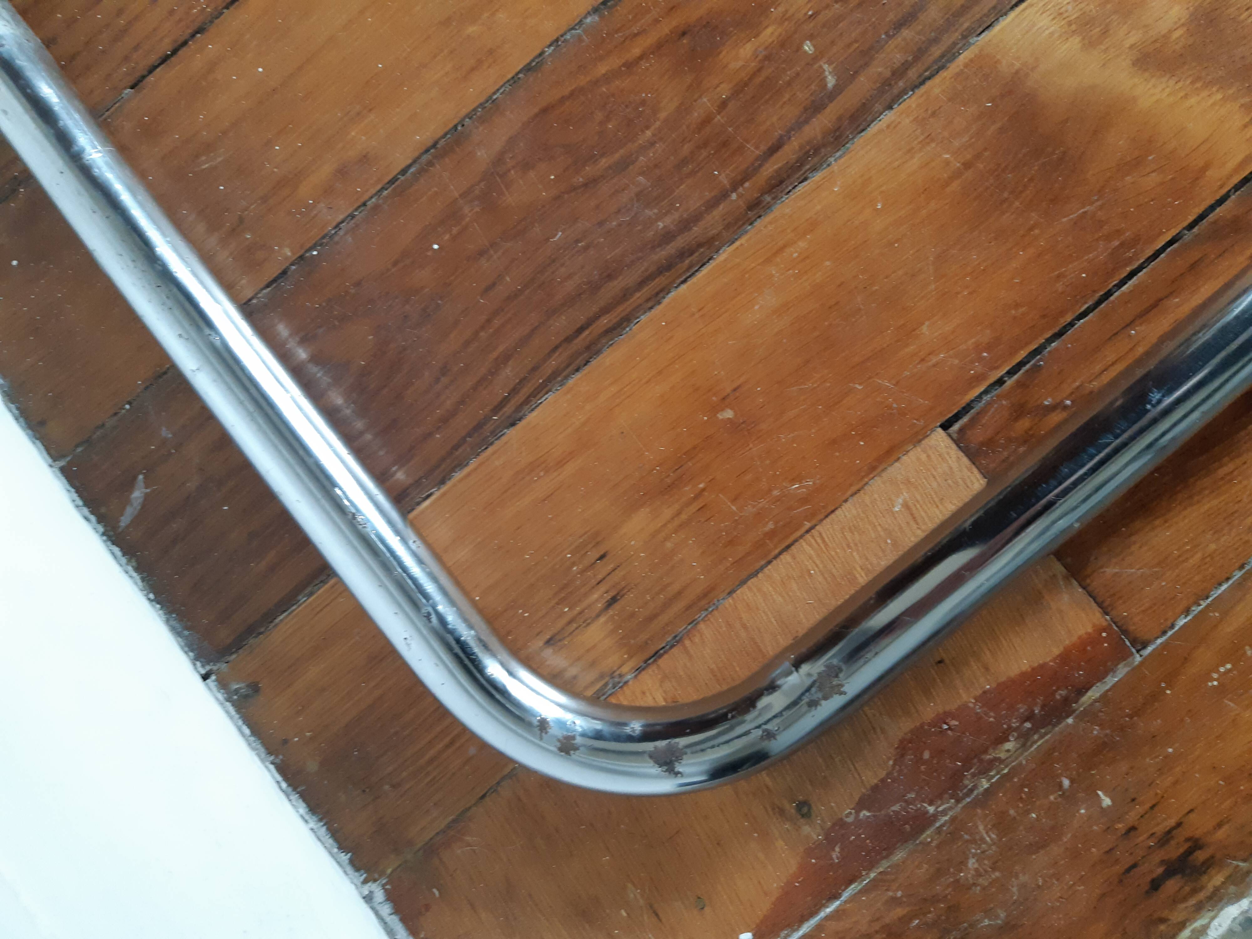 Lot of 3 vintage metal and skai armchairs