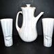 Vintage Niderviller Modernist Ceramic Coffee Pot 1960 with 2 Cups