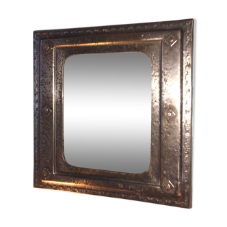 Miroir industriel en métal vintage 1960