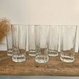 6 “Octime” long drink glasses LUMINARC France 