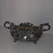 Silver-plated jardinière centrepiece in Louis XV style