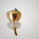 Vintage 1950s wall light, Arlus house, glass, plexiglass, gilded brass, 50s.