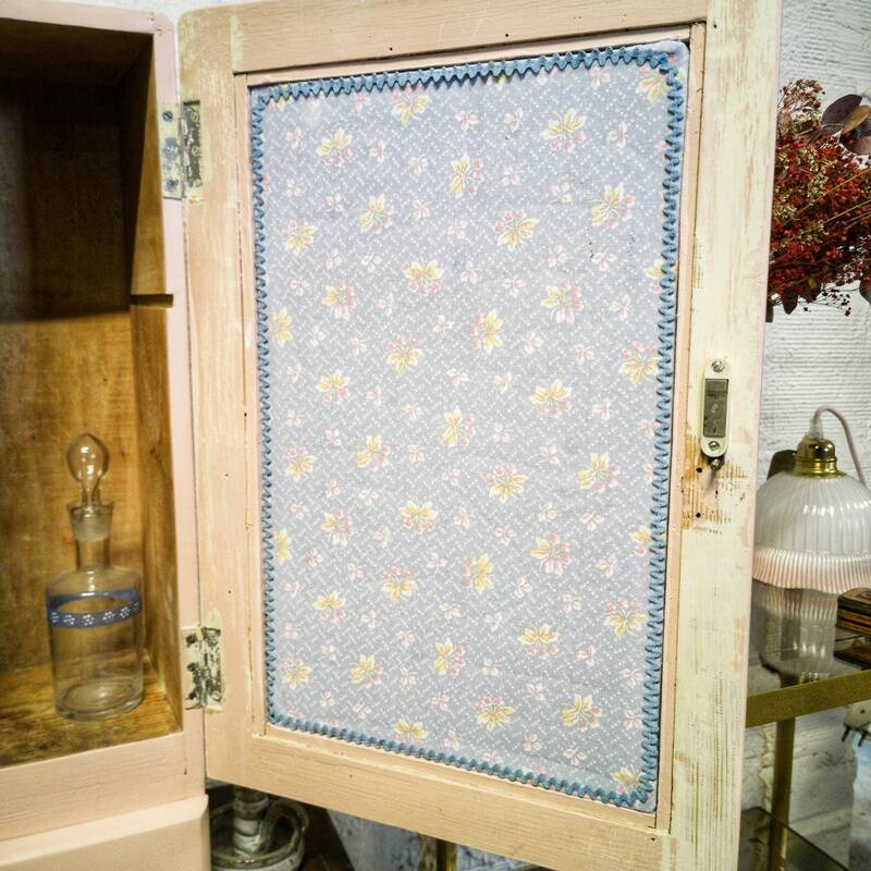 Pink bathroom cabinet