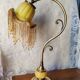 "Tulip" Art Deco lamp signed Kaelle – Glass paste and pendants – 4