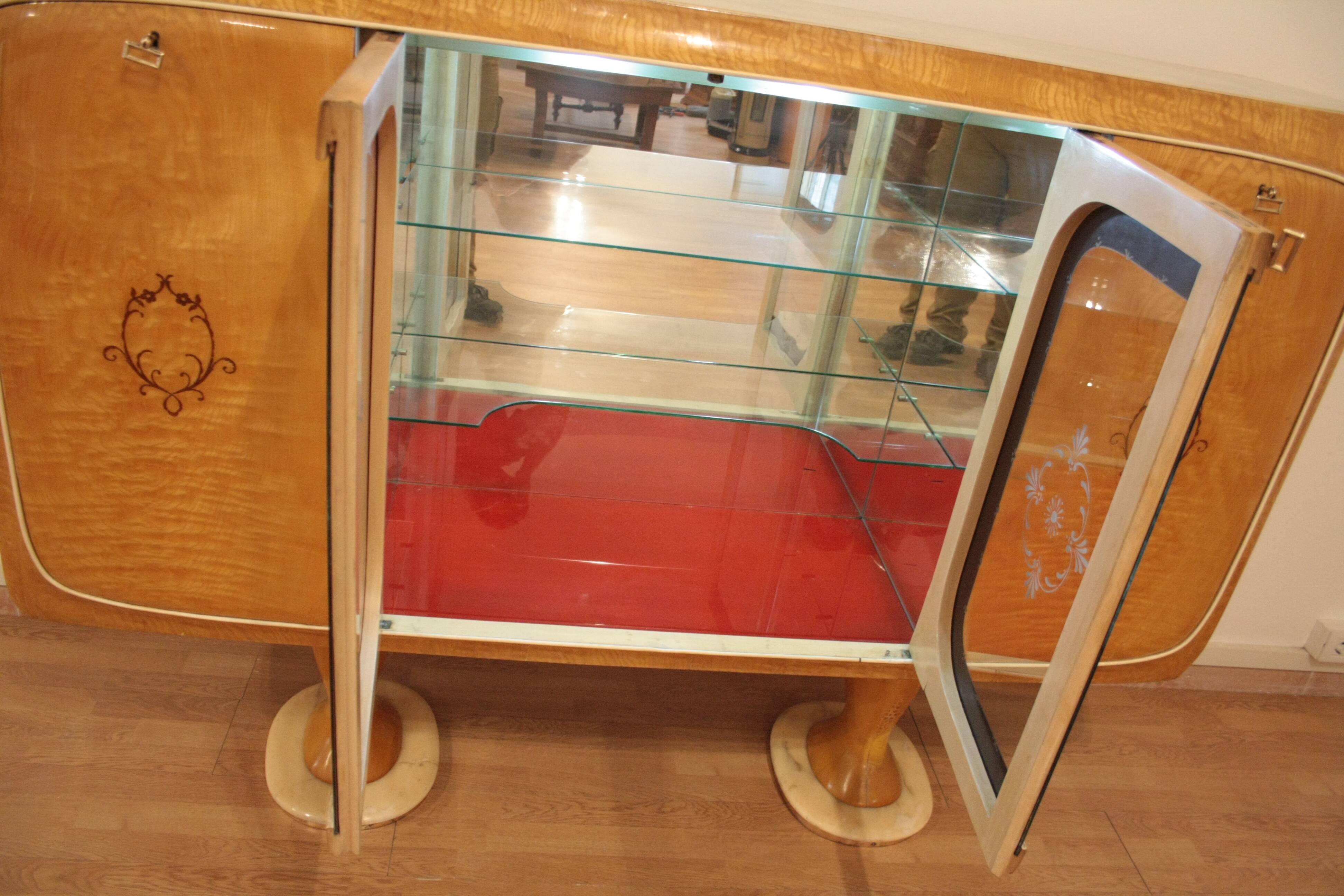 Meuble bar Buffet Mid-Century Modern, années 1950