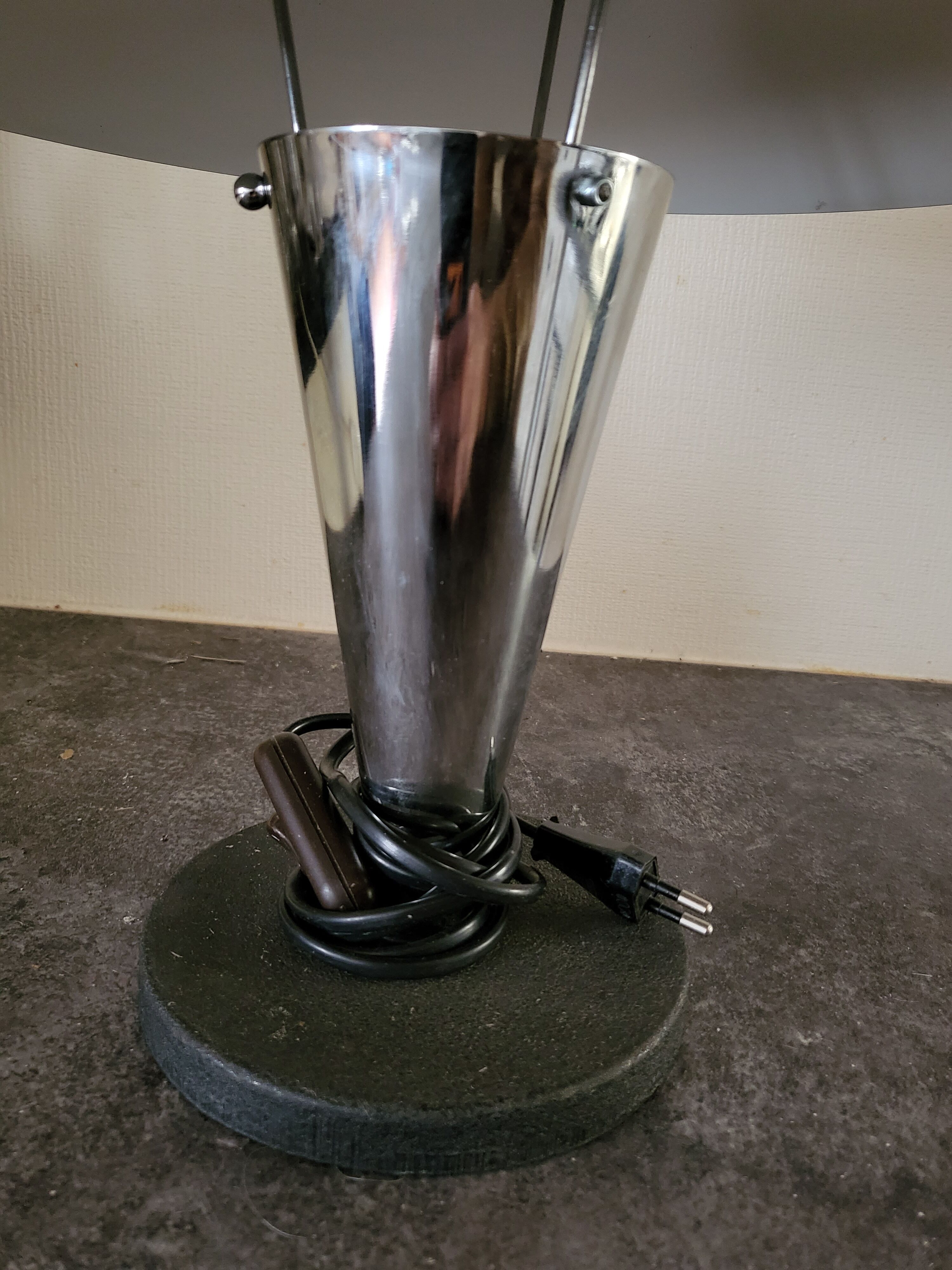 Chrome mushroom lamp 1970