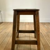 1950s wooden workshop stool