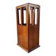 Vintage brutalist umbrella stand made of solid wood.