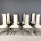 Chaises de salle à manger vintage en laiton par Belgo chrom, années 1970 - lot de 8