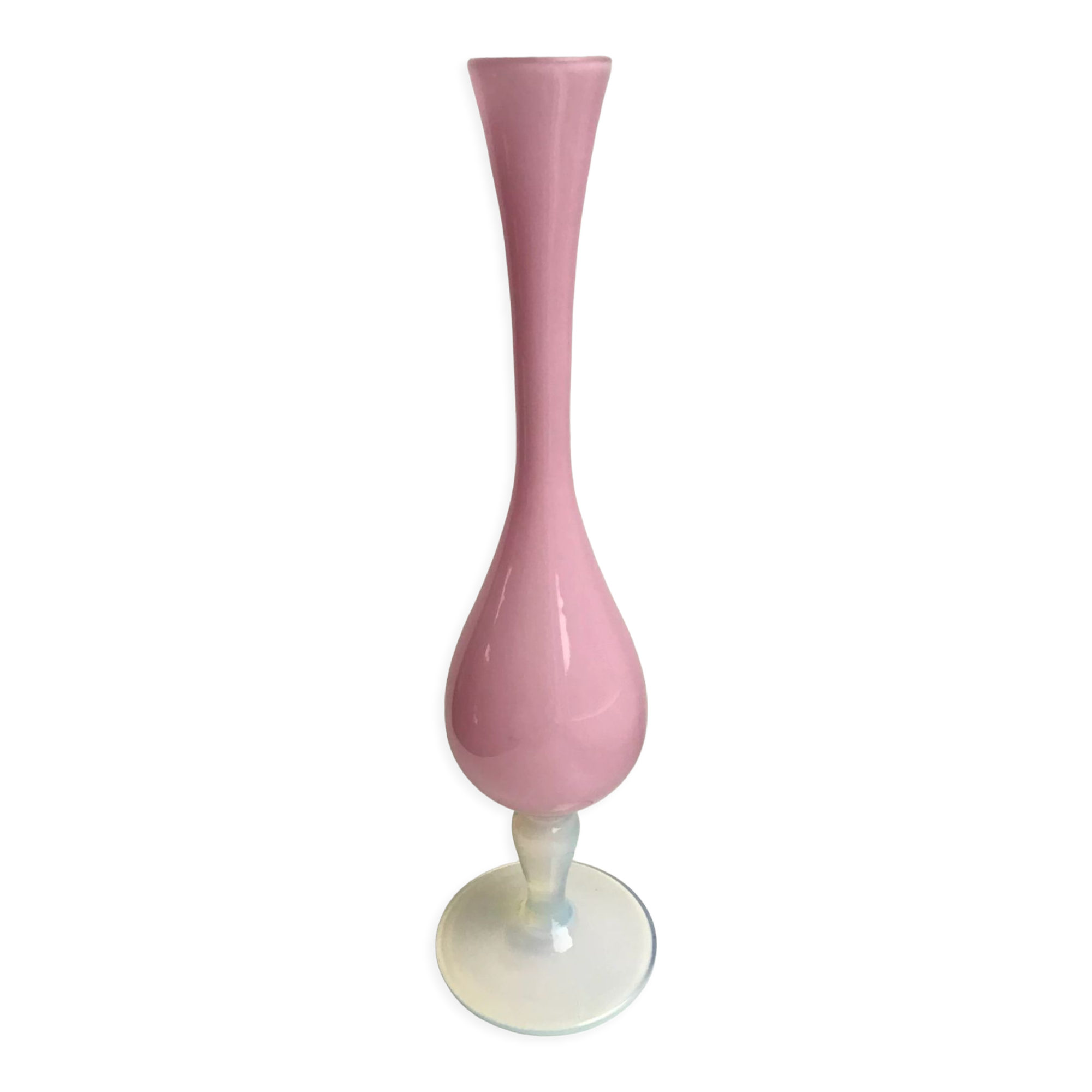 Pink opaline vase 50s