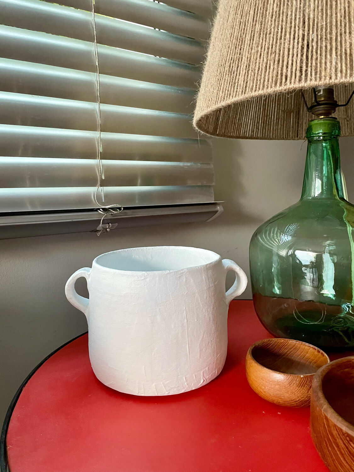 Paper mache vase or pot