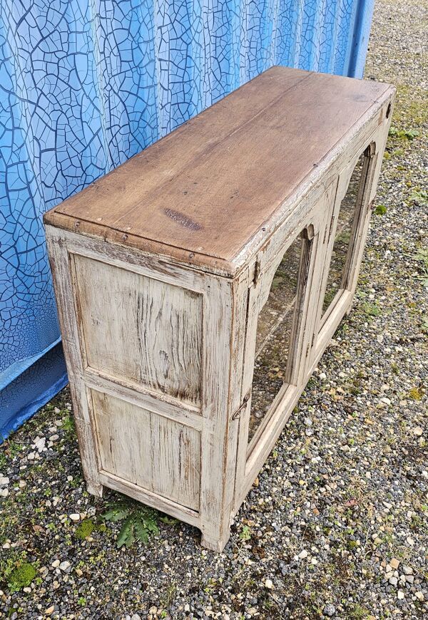 Ancien buffet vitré en teck