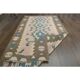 1970s Vintage Turkish Oushak Handmade Wool Cotton Pink Runner Rug 93x176