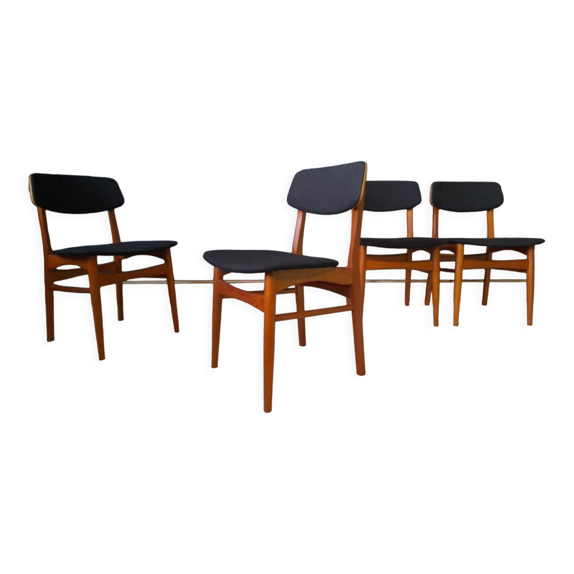 4 Scandinavian chairs by Bundgaard Rasmussen for Thorso Stolefabrik 1960