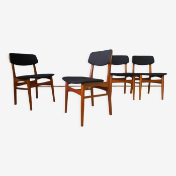 4 Scandinavian chairs by Bundgaard Rasmussen for Thorso Stolefabrik 1960