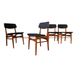 4 Scandinavian chairs by Bundgaard Rasmussen for Thorso Stolefabrik 1960