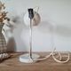 Small vintage Space Age desk lamp in white metal, 1970s design.