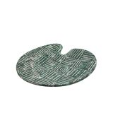 Mid-century Modern green ceramic plate, France 1960s