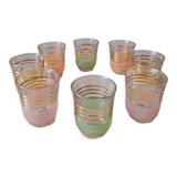 Suite of 8 granite glasses