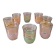 Suite de 8 verres granité