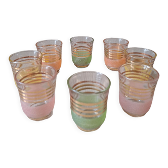 Suite of 8 granite glasses