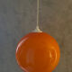 Round orange vintage opaline pendant chandelier