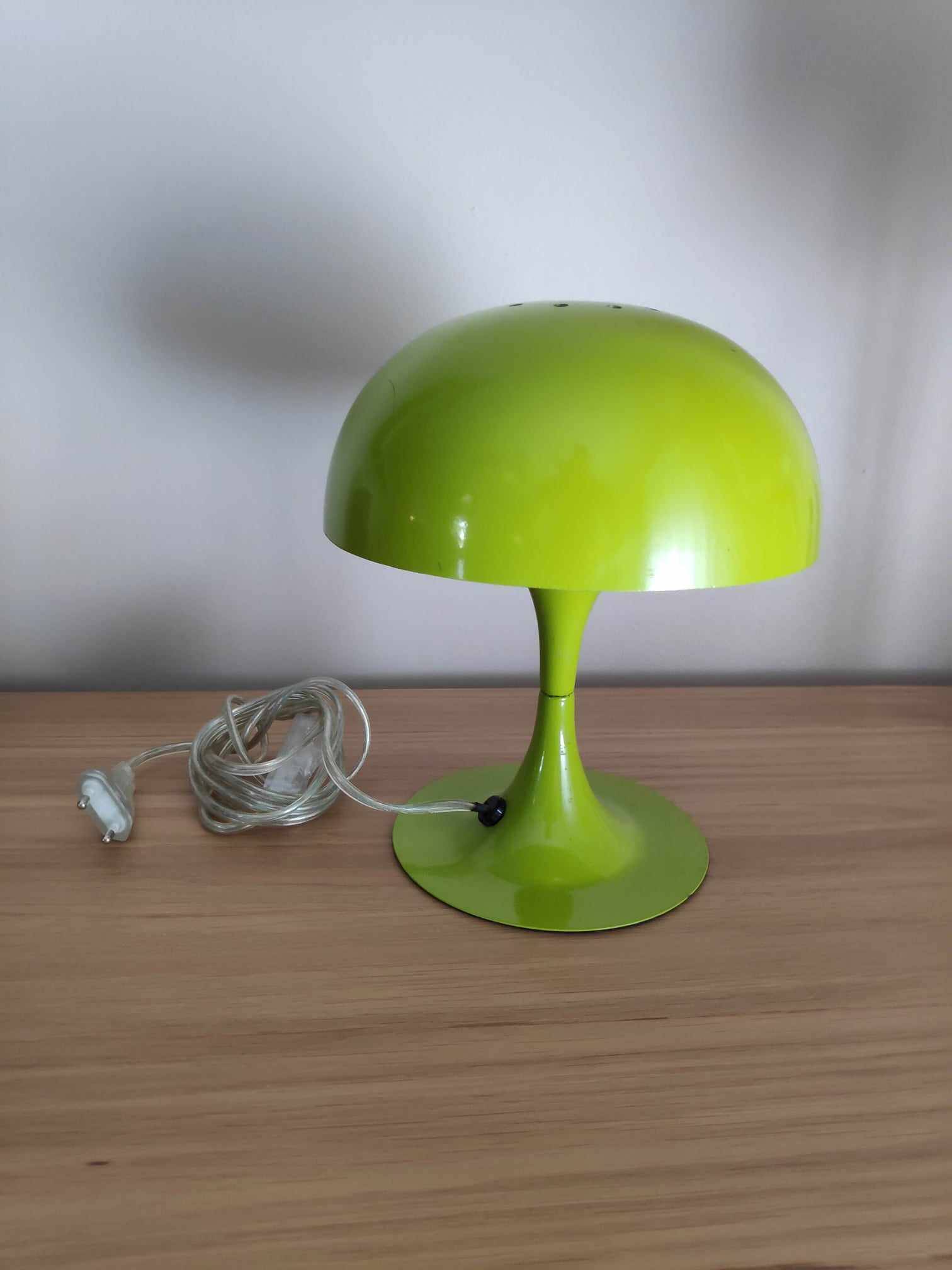Lampe champignon verte Mathias vintage
