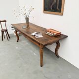 19th century walnut drapery table 2m1