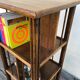 Rotating bamboo-wicker shelf vintage 1970