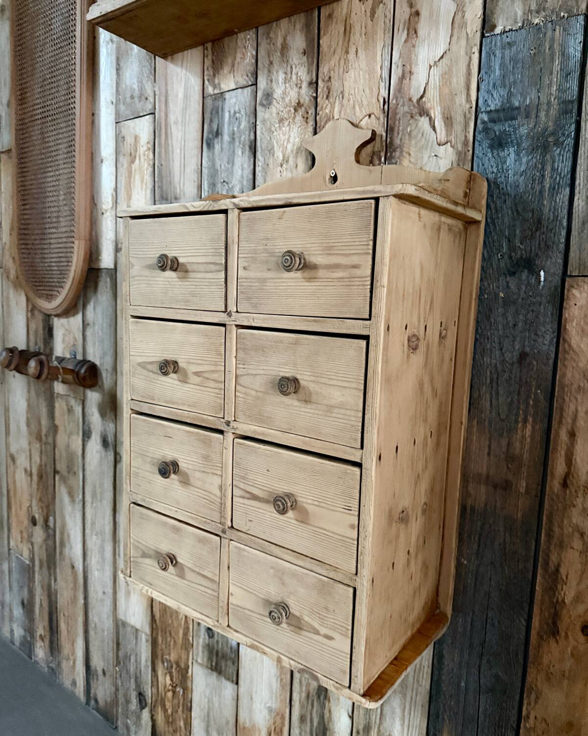 Hanging craft cabinet with drawers