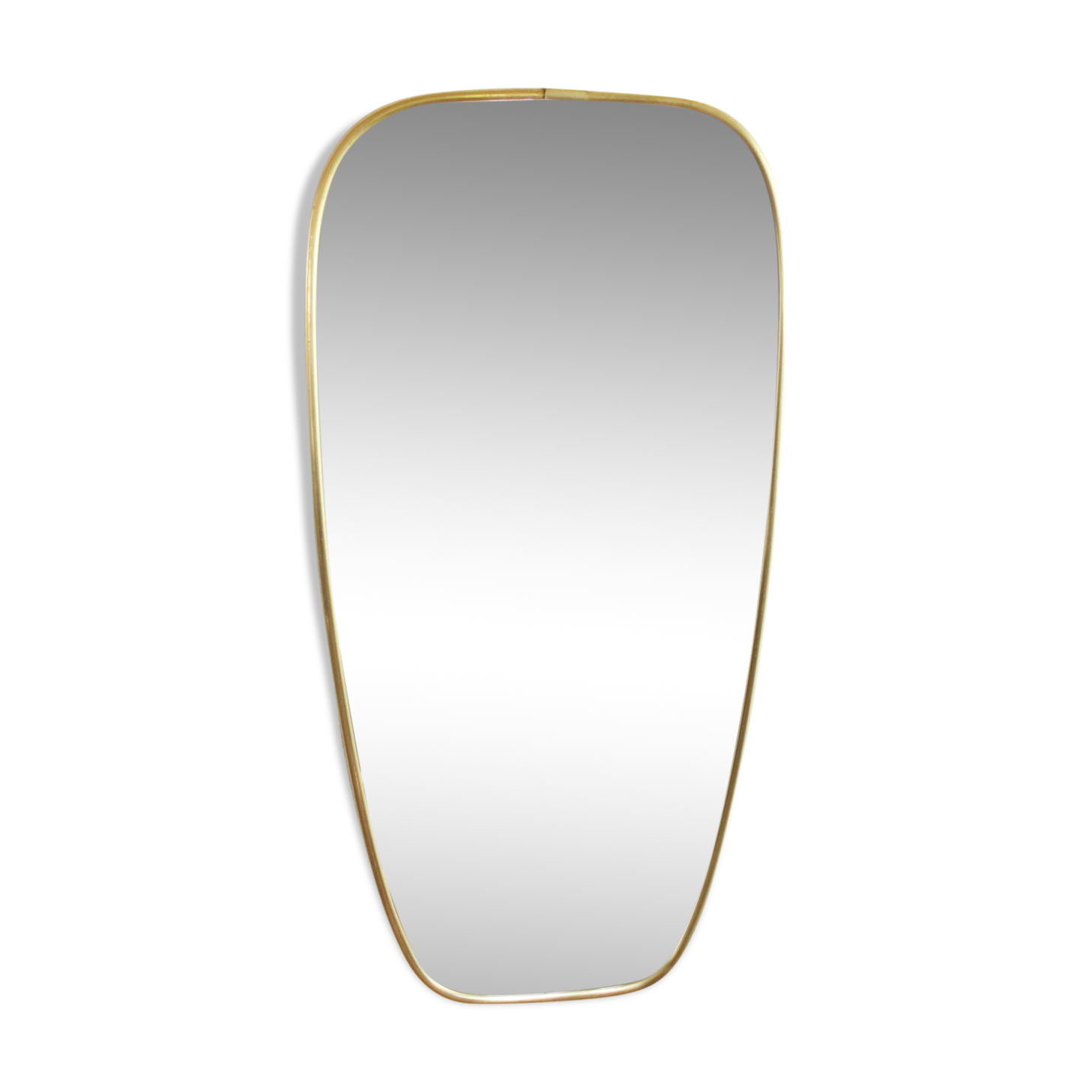 Asymmetrical mirror brass 60x31cm
