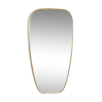 Asymmetrical mirror brass 60x31cm