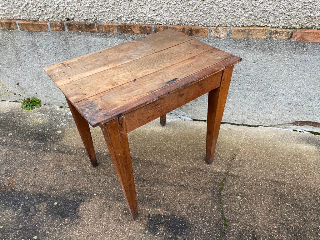 Solid wood desk with 1 drawer 75x52cm