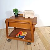 Mid-century modern teak bar trolley, 1960s