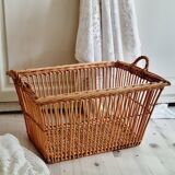 Basket or washer rattan openwork woven bench