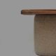 Soft Table — One-Off Sculptural Table in Reclaimed Oak and Wool by Zachte Z