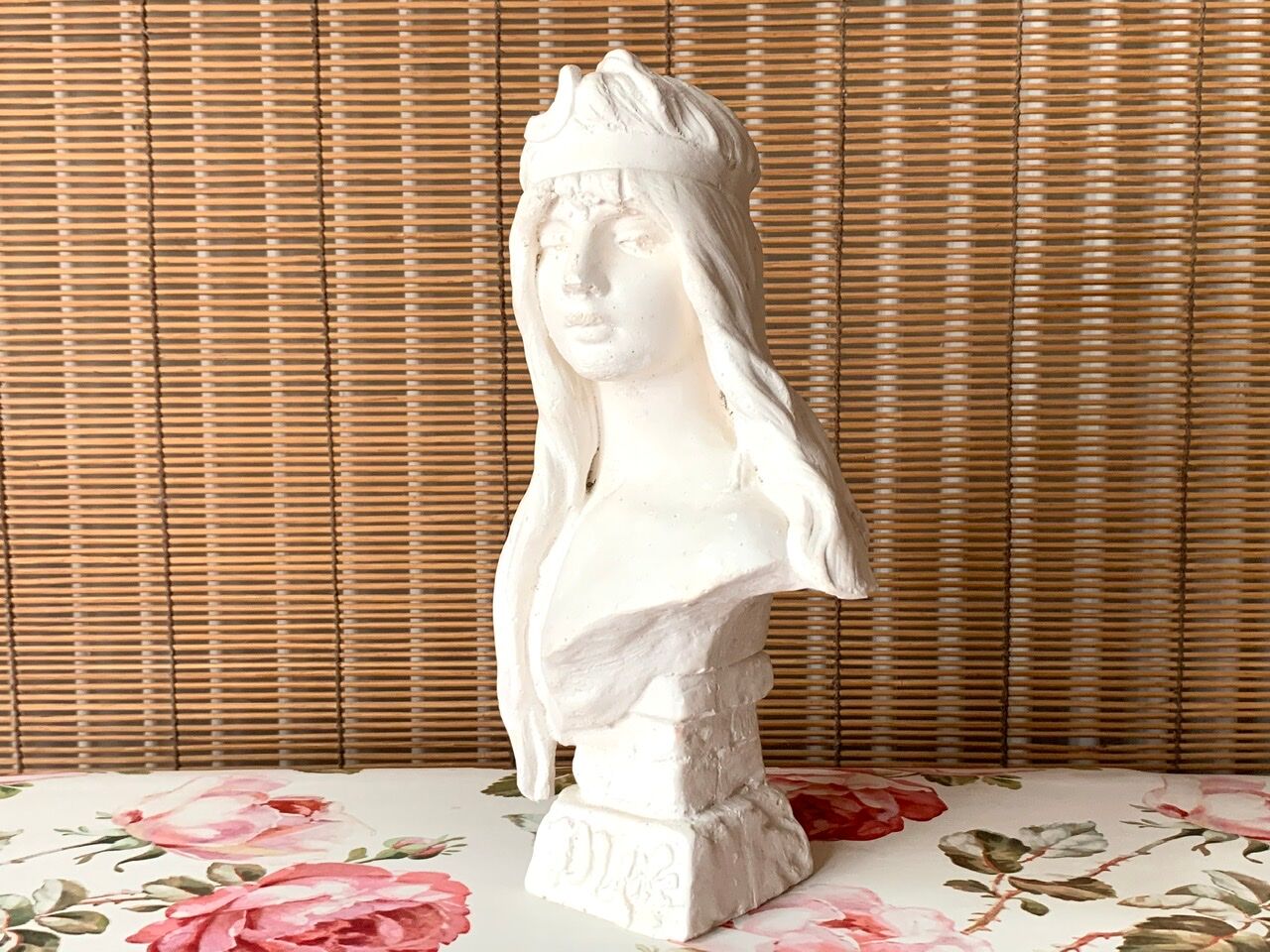 Bust of woman in plaster: Diane