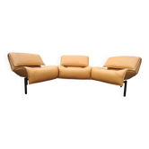 Canapé en cuir camel modèle Veranda Cassina