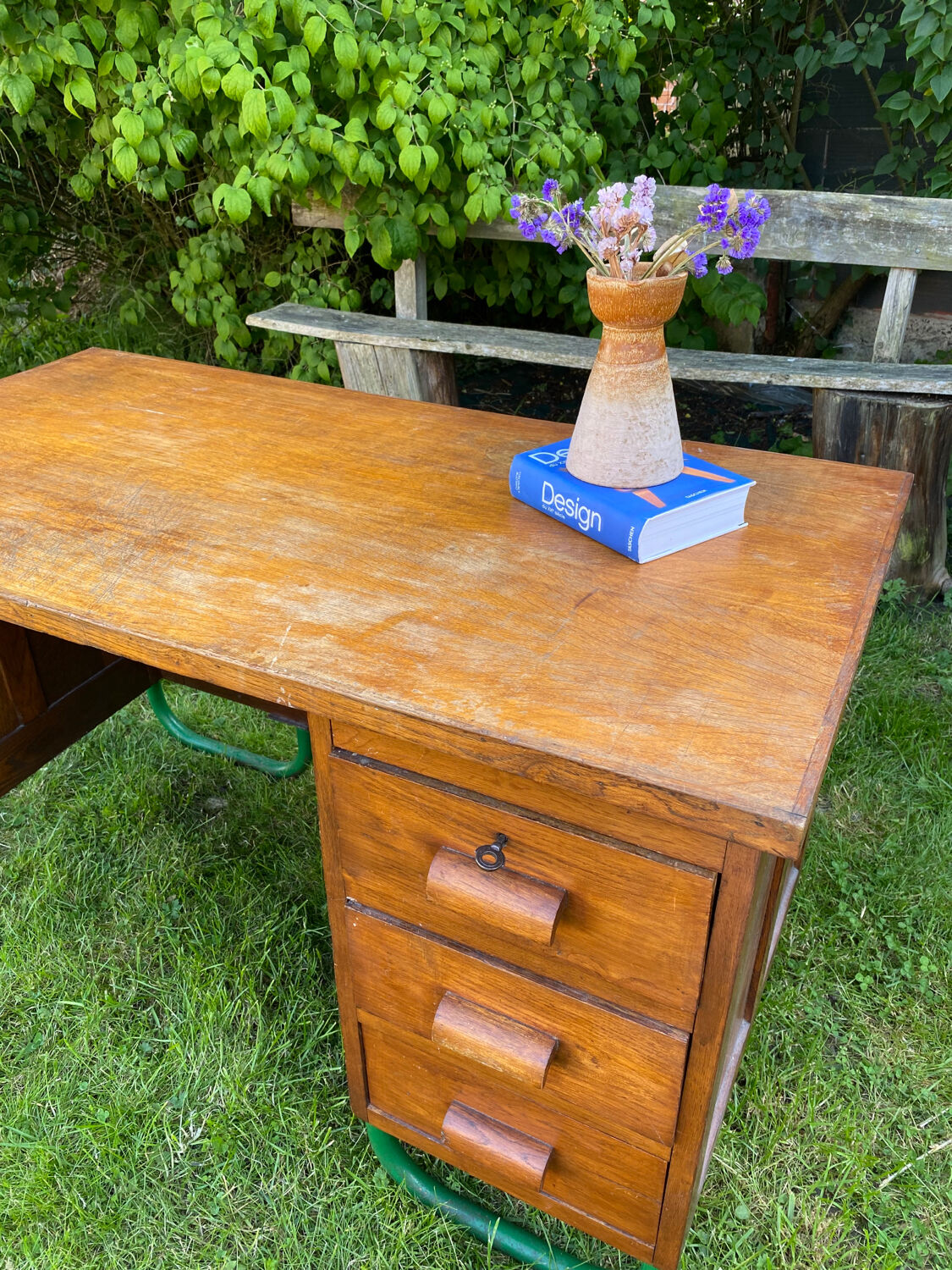 Vintage school teacher's desk