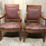 Pair of armchairs to fiddleheads Empire 19th