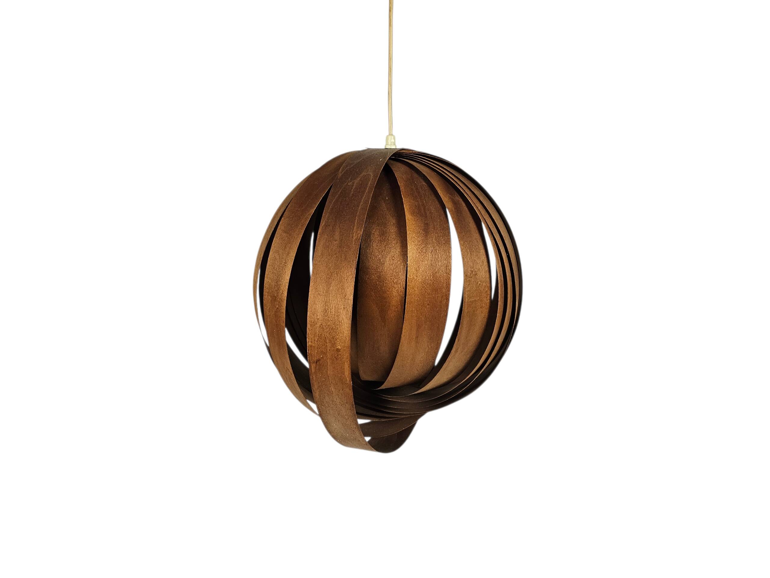 Mid-century modern - Moon lamp - Verner Panton style - teak - 60s
